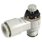 SMC AS Series Flow Controller, NPT 1/4 Inlet Port x 1/4in Tube Outlet Port