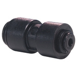 John Guest Tube-to-Tube PM Pneumatic Straight Tube-to-Tube Adapter, Push In 8 mm to Push In 4 mm