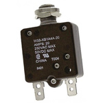 TE Connectivity Thermal Circuit Breaker - W58 Single Pole 50 V dc, 250V ac Voltage Rating, 20A Current Rating
