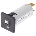 Schurter Thermal Magnetic Circuit Breaker - Single Pole 240 V ac, 32V dc Voltage Rating, 15A Current Rating