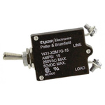 TE Connectivity Thermal Circuit Breaker - W31 Single Pole 50 V dc, 240V ac Voltage Rating, 15A Current Rating