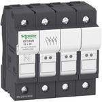 Schneider Electric 32A Rail Mount Fuse Holder for 10 x 38mm Fuse, 3P+N, 690V ac