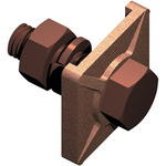 WJ Furse Copper Earth Clamp Max. Conductor Size 25 x 3mm Nominal Rod dia. 10mm 26mm