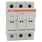Mersen 25A Rail Mount Fuse Holder for 8 x 31mm Fuse, 3P, 400V ac