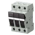 Siemens 30A Rail Mount Fuse Holder for Class CC Fuse, 3P, 600V ac