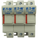 Eaton 50A Rail Mount Fuse Holder for 14 x 51mm Fuse, 3P, 690V ac