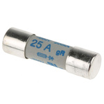 SIBA 25A Ceramic Cartridge Fuse, 10 x 38mm