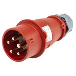 MENNEKES, AM-TOP IP44 Red Cable Mount 5P Industrial Power Plug, Rated At 16.0A, 400 V