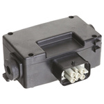 Harting, Han Power S IP65 Black Surface Mount 6P+E Industrial Power Socket, Rated At 10.0A, 600.0 V
