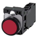 Siemens, 3SU1 Red Round, SPDT, 22mm Momentary Screw