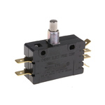 DPDT-NO/NC Button Microswitch, 15 A @ 250 V ac