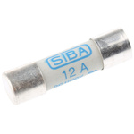 SIBA 12A Ceramic Cartridge Fuse, 10 x 38mm
