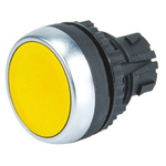 BACO Flush Yellow Push Button Head - Spring Return, 22mm Cutout, Round