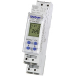 1 Channel Digital DIN Rail Time Switch Measures Hours, 230 V ac