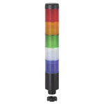 Werma Kompakt 37 LED Beacon Tower With Buzzer, 5 Light Elements, Blue, Clear, Green, Red, Yellow, 24 V ac/dc