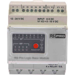 RS PRO Logic Module, 12 → 24 V dc Supply, Digital, Relay Output, 8-Input, Analogue, Digital Input