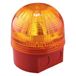 Klaxon PSB Series Amber Flashing Beacon, 10 → 60 V dc, Base Mount, Xenon Bulb, IP65