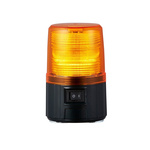 Patlite PFH Series Amber Flashing Beacon, 6 V dc (4 - LR6 Alkaline dry cell batteries), Magnetic Mount, LED Bulb, IP55