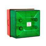 Clifford & Snell SD40IS Series Green Steady Beacon, 16.2 To 26.4 V, Surface Mount, LED Bulb, IP65