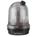 Werma 828 Series Clear Flashing Beacon, 230 V ac, Base Mount, Xenon Bulb