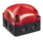 Werma 853 Series Red Flashing Beacon, 12 V, Base Mount/ Wall Mount, LED Bulb