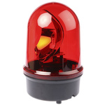 Werma BM 883 Series Red Rotating Beacon, 24 V ac/dc, Surface Mount, Xenon Bulb