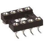 Preci-Dip 2.54mm Pitch Vertical 6 Way, SMT Turned Pin Open Frame IC Dip Socket, 1A
