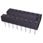 TE Connectivity 2.54mm Pitch Vertical 16 Way, Through Hole Turned Pin Closed Frame IC Dip Socket