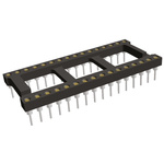 TE Connectivity 2.54mm Pitch Vertical 32 Way, Through Hole Standard Pin Closed Frame IC Dip Socket
