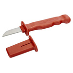 Bahco Cable Knife, VDE/1000V, 180 mm Overall, 55.5 mm Blade, Plastic Handle
