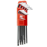 RS PRO 15 piece L Shape Metric Hex Key Set, 1.27 → 10mm