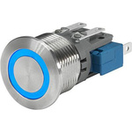 Push Button Touch Switch, Momentary ,Illuminated, Blue, IP40, IP67 Au