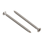 Pozidriv Countersunk Stainless Steel Wood Screw, A2 304, 6mm Thread, 100mm Length
