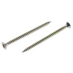 Pozidriv Countersunk Steel Wood Screw Yellow Passivated, Zinc Plated, 4.5mm Thread, 70mm Length
