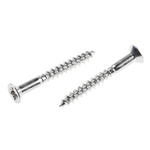 Pozidriv Countersunk Stainless Steel Wood Screw, A2 304, 3.5mm Thread, 30mm Length