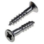 Pozidriv Countersunk Stainless Steel Wood Screw, A2 304, 4mm Thread, 20mm Length