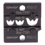 Klauke Crimp Die Set, Open Barrel Terminal, Coaxial Type Cable Lugs
