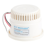 Moflash AE36M Series Panel Mount Electronic Sounder, 12/24V dc, 100dB at 1 m, IP30, DC, 2-Tone