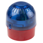 Klaxon PSB Series Blue Flashing Beacon, 10 → 60 V dc, Base Mount, Xenon Bulb, IP65