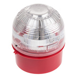 Klaxon PSB Series Clear Flashing Beacon, 17 → 60 V dc, Base Mount, Xenon Bulb, IP65