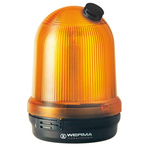 Werma 828 Series Yellow Flashing Beacon, 230 V ac, Base Mount, Xenon Bulb