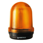 Werma 828 Series Yellow Flashing Beacon, 9 → 60 V dc, Base Mount, Xenon Bulb