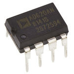 AD620ANZ Analog Devices, Instrumentation Amplifier, 0.125mV Offset 1MHz, 8-Pin PDIP