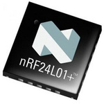 Nordic Semiconductor NRF24L01P-T RF Transceiver IC, 20-Pin QFN