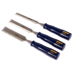 Irwin 3 Piece Steel Bevel Edge Chisel Set, 13.0 mm, 19 mm, 25 mm Blade Width