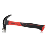 RS PRO Carbon Steel Claw Hammer with Fibreglass Handle, 450g