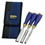 Irwin 3 Piece Steel Wood Chisel Set, 1.0 in, 1/2 in, 3/4 in Blade Width