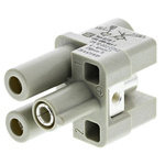 Han Q Cable Mount Connector Housing, Female, 3 Way, 40A, 830 V