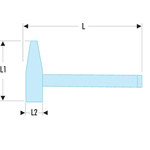 Facom Steel Engineer's Hammer with Hickory Wood Handle, 1.2kg