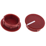 Sifam Potentiometer Knob Cap, 12mm Knob Diameter, Red, For Use With Collet Knob